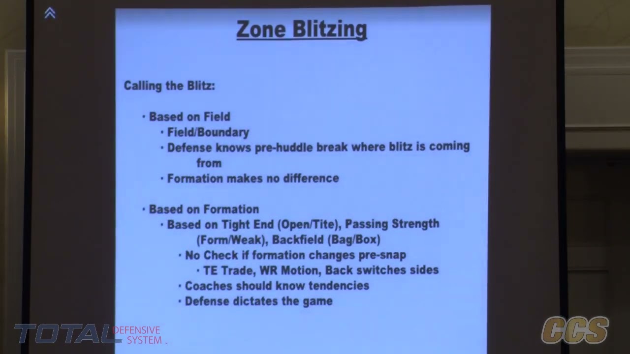 1 3 Hughes   New Jersey 2016   3 4 Defense   Secondary Calls   Zone Blitzing
