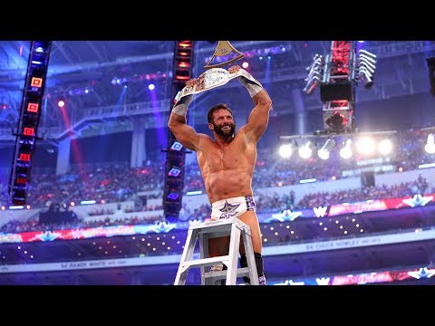 Zack Ryder celebrates with his dad after winning Intercontinental Championship at WrestleMania 32