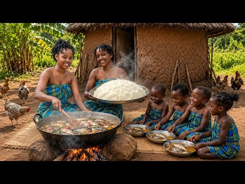 Americans Have Never Seen This Perfect African Breakfast Of Hot And Natural Fish🍜🍲Village Life