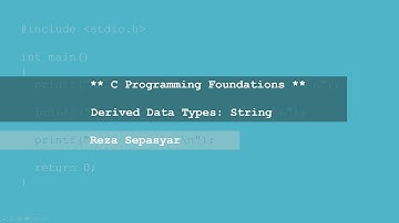 1.4 Derived Data Types: String