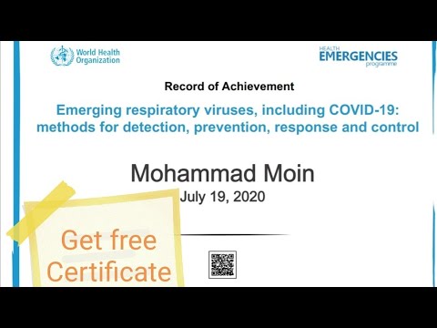 How To Get Certificate From World Health Organization