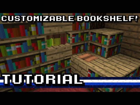 Minecraft Custom Bookshelf Tutorial, How To Make A Bookcase Door In Minecraft