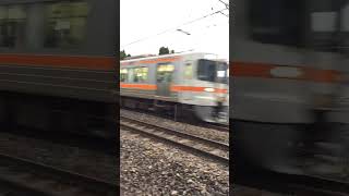 JR東海の313系普通列車の松本行き汽笛１回松本駅に戻っている