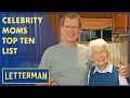 Brad pitts mom helps present a mothers day top ten list  letterman