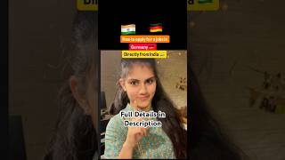How to apply for jobs in Germany from India 🇮🇳 Save this reel first for your future reference#jobs