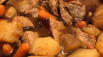 Pork Stew with Gravy Stovetop to Oven | Southern Sassy Mama