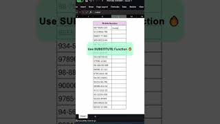 Excel Data Cleaning Hack | SUBSTITUTE Function #shorts #excel #tutorial