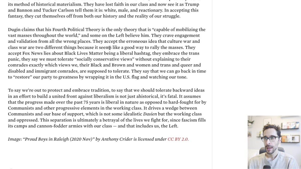 Communist Party of USA vs. Dugin