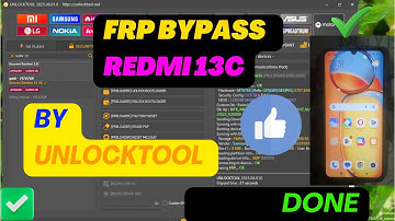 FRP BYPASS REDMI 13C BY UNLOCK TOOL DONE