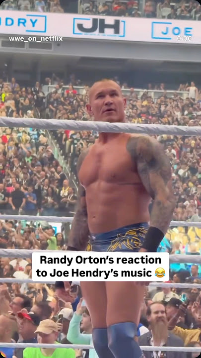 RANDY ORTON REACTS TO JOE HENDRY THEME WRESTLEMANIA #wwe #wweonnetflix #randyorton #rko #netflix