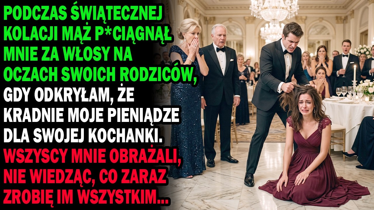 W święta, przy pełnym stole rodziny męża, mój mąż chwycił mnie za włosy i szarpał, krzycząc, że przynoszę mu wstyd. Nikt nie stanął w mojej obronie. Teściowa obserwowała z uśmiechem, a szwagierka...