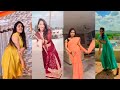 Vishnupriya song zari zari panche katti recreation dance reels  nivriti extras