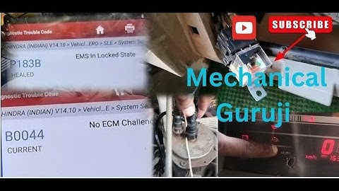MAHINDRA BOLERO STARTING PROBLEM - FAULT CODE B0044 - ECM LOCKED