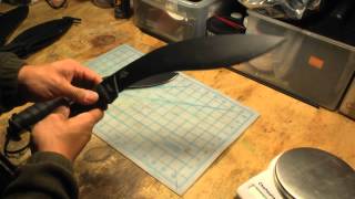 Comparison of Cold Steel Gurkha Kukri and Ontario Kukri Knife (1080p HD)