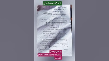 B.ed sem 2 Question Paper 2023(July)--Understanding the learning process
