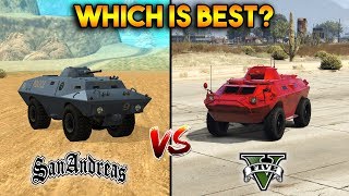 GTA 5 APC VS GTA SAN ANDREAS SWAT VAN : WHICH IS BEST?