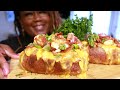 SPICY SEAFOOD BAKED POTATO ASMR COOKING SOUNDS