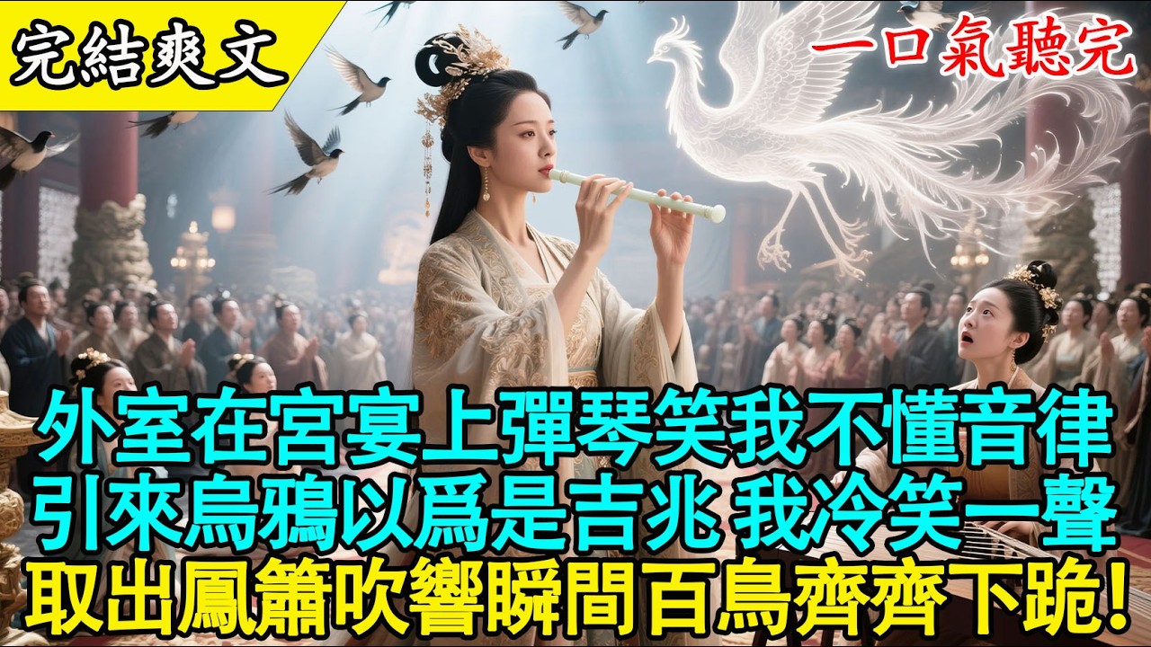 【完結古言】綠茶硬拗“百鳥朝鳳”引來烏鴉？真千金一曲簫音引孔雀開屏，全場跪了！#爽文 #古言 #打臉 #大女主 #有聲書 #原創