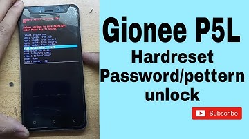 Gionee P5L Hardreset/gionee P5L password/pettern unlock