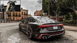 Audi RS7 Sportback Exclusive - Forza Horizon 5 | Driving with Thrustmaster T300RS gameplay