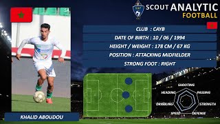 & ABOUDOU KHALID ( 2020 - 2021 ) ( ATTACKING MIDFIELDER - CAYB MOROCCO )