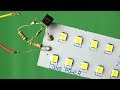 Automatic on off LED light without relay with 1 transistor