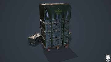 Military Crates 3D Model Presentation