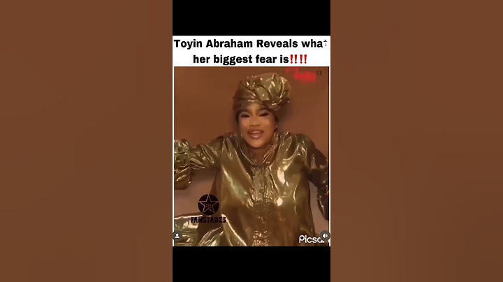 See What Toyin Abraham Ajeyemi Biggest Fear Is?