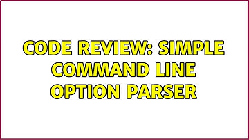 Code Review: Simple command line option parser (2 Solutions!!)