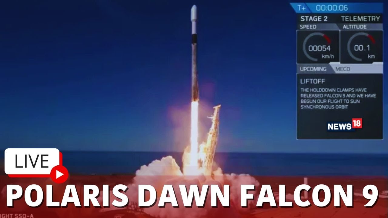 SpaceX Polaris Dawn LIVE: Falcon 9 Rocket Launch & 1st Commercial ...