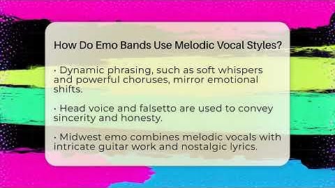 How Do Emo Bands Use Melodic Vocal Styles? - Alt Scene Guru