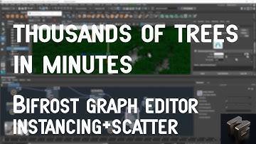 Maya Bifrost node editor Instancing and Scattering