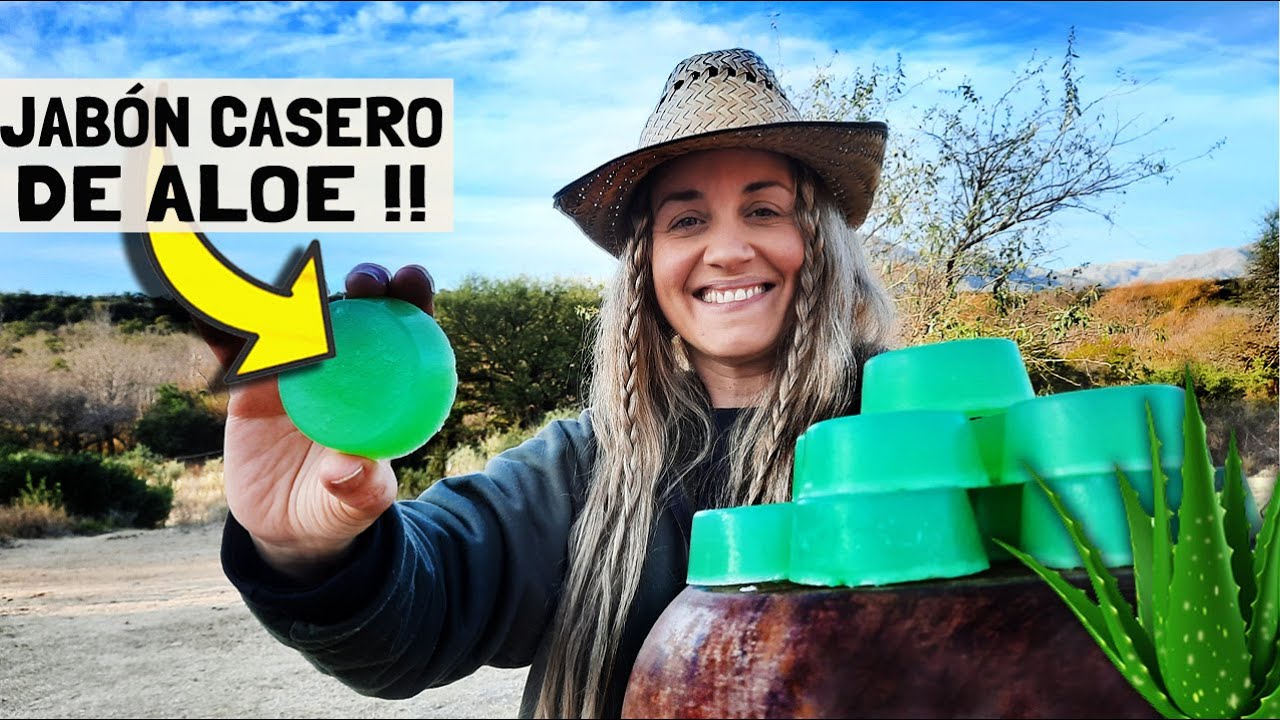 Jabón Artesanal con ALOE │para Acné, Arrugas o Rojeces │Antibacterial │RINDE MUCHISIMO!