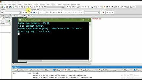 Program in C to find largest number among two numbers