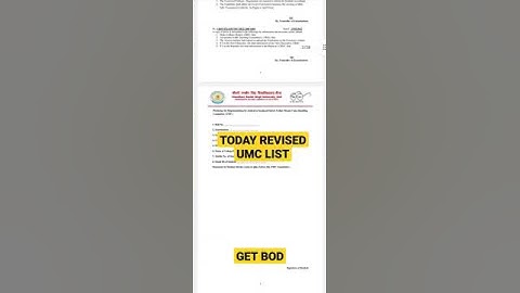 Crsu revised umc list