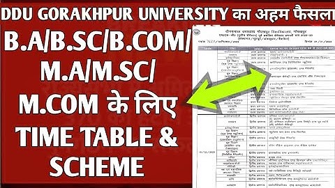 👉B.A/B.SC/B.COM/M.A/M.SC/M.COM EXAM DATE & Time Table जारी हो गया है | DDU GKP EXAM NEWS TODAY