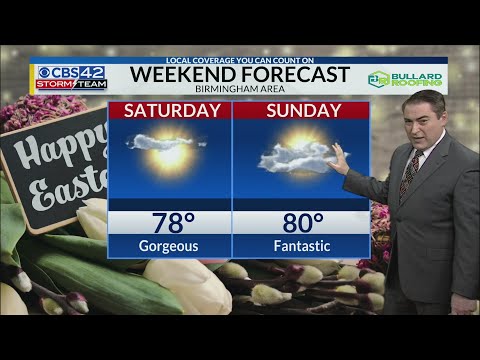 March 28th CBS 42 News at 4 pm Weather Update