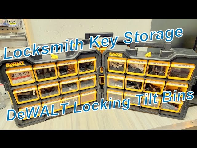 DEWALT Locking Tilt Bins Locksmith Key Storage #locksny 