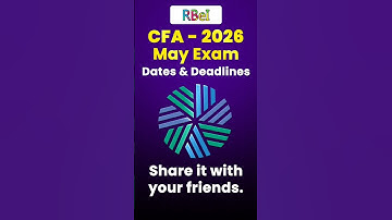 CFA  May 2026 Exam Dates and fees Details #cfalevel1 #cfa #cfaexam #cfalevel2 #frm_exam #mba #jobs
