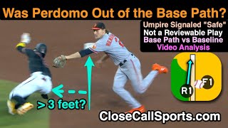Perdomo Slides Onto Infield Grass to Avoid Orioles Tag - Did Arizona Runner Go Out of the Base Path