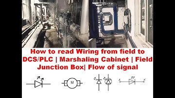 How to read Wiring from field to DCS/PLC | Marshaling Cabinet | Field Junction Box| Flow of signal