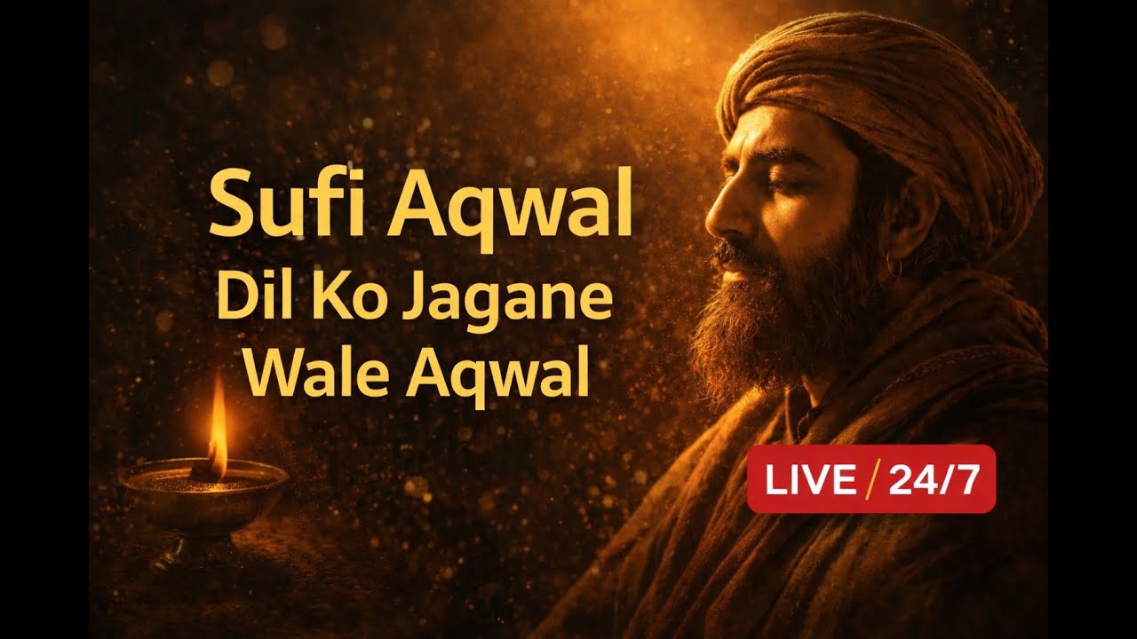 Sufi Aqwal Live 24/7 | Heart Touching Sufi Quotes | Roohani Batein | Sufiyana Kalam