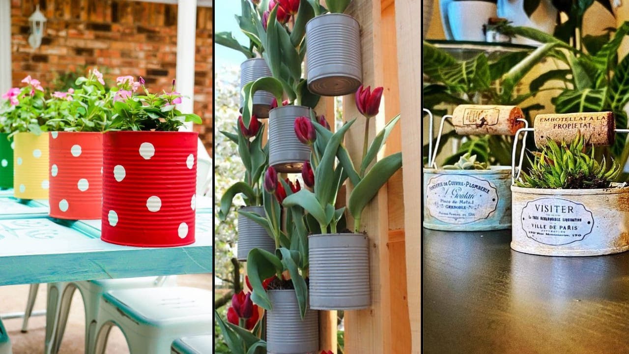 TUDO VIRA VASO: 20 ideias lindas para transformar latas em vasos - Só ideias legais