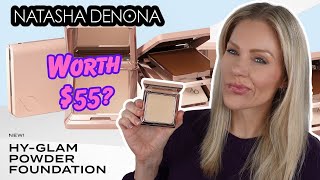 *NEW* NATASHA DENONA HYGLAM POWDER FOUNDATION | 9 Hour Wear Test on Mature Skin | Is It Worth $55?