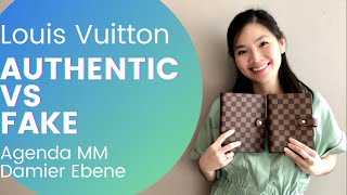 Louis Vuitton Agenda MM Authentic VS Fake!!