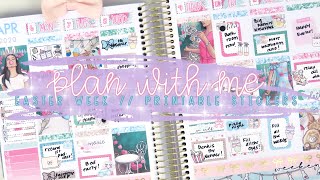 PLAN WITH ME // Easter Week // PRINTABLE STICKERS