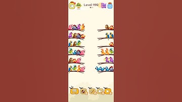 Bird sort calar game leval 1192 #leveldesign #colorgame #gameplay #colorconcept #gaming #gameart