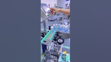 Water bottle juice bottle milk bottle positioning labeling machine testing video