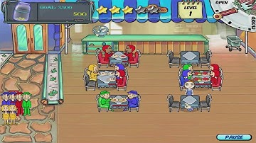 Diner Dash Walkthrough - Level #21 - Go with the Flo Seafood Dining - Pretty Catchy
