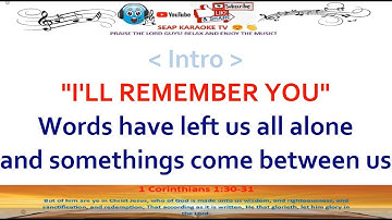 Thumbnail of I'LL REMEMBER YOU KARAOKE LYRICS BY ATLANTIC STARR